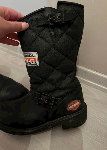 Siyah Tokalı Biker Tarzı Kadın Botları - Görsel 3