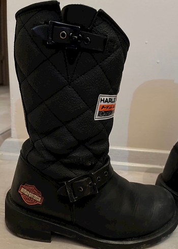 Siyah Tokalı Biker Tarzı Kadın Botları - Görsel 2