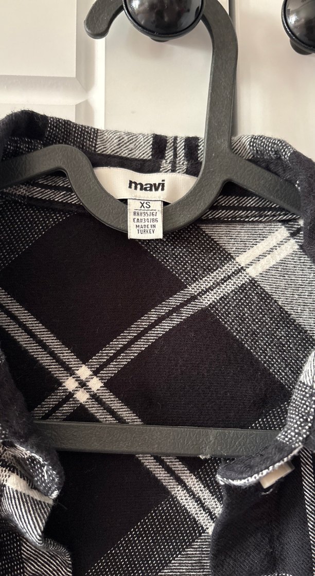 Ekose Desenli Kadın Gömlek - Görsel 4