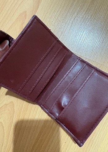 Kilitli Bordo Deri Kadın Cüzdan - Görsel 3