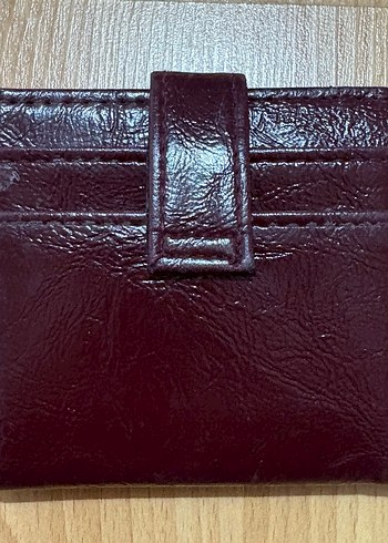 Kilitli Bordo Deri Kadın Cüzdan - Görsel 2