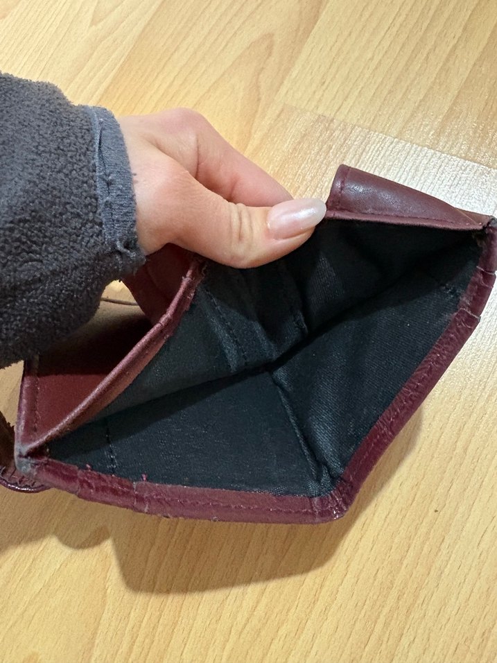 Kilitli Bordo Deri Kadın Cüzdan - Görsel 4