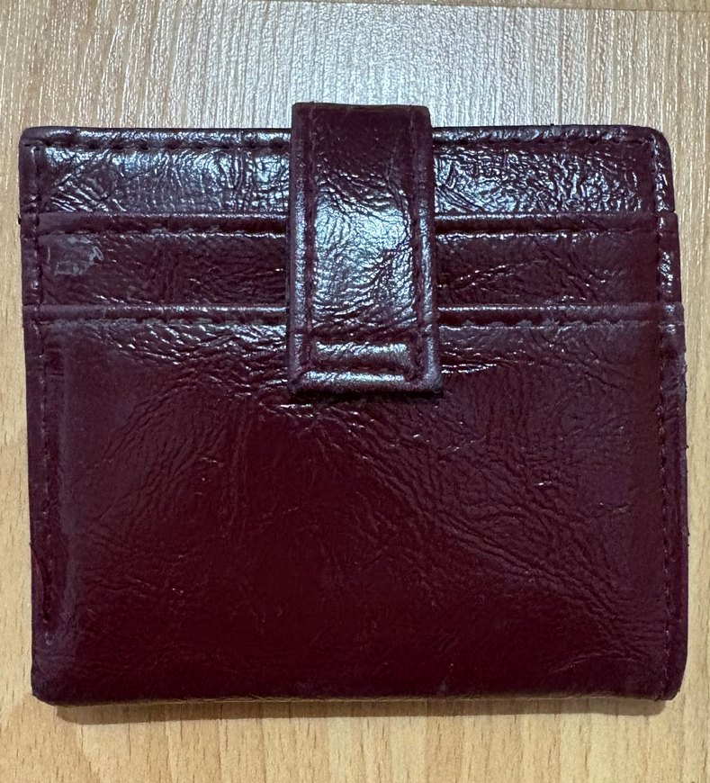 Kilitli Bordo Deri Kadın Cüzdan - Görsel 2