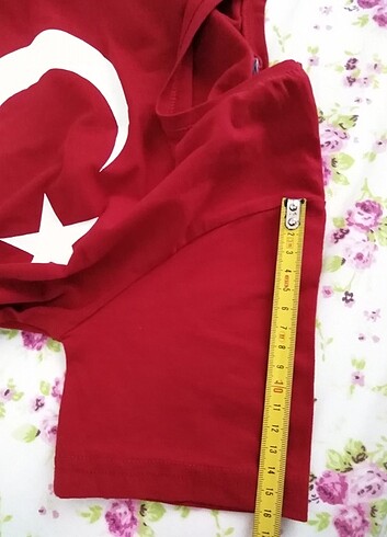 xs Beden kırmızı Renk Türk bayraklı tişört 