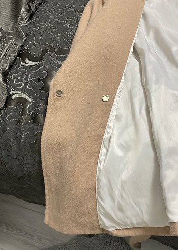 Bej Kuşaklı Kadın Kaban - Görsel 5