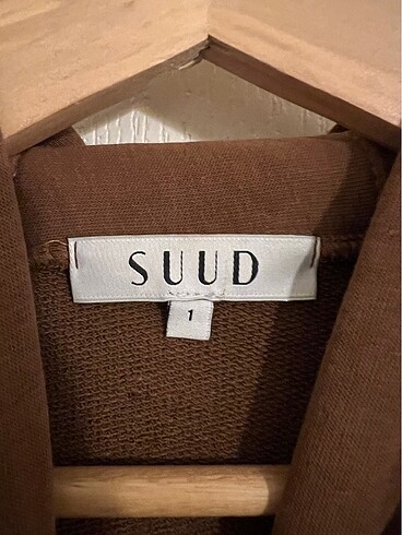 universal Beden kahverengi Renk Kapüşonlu kışlık tunik sweatshirt