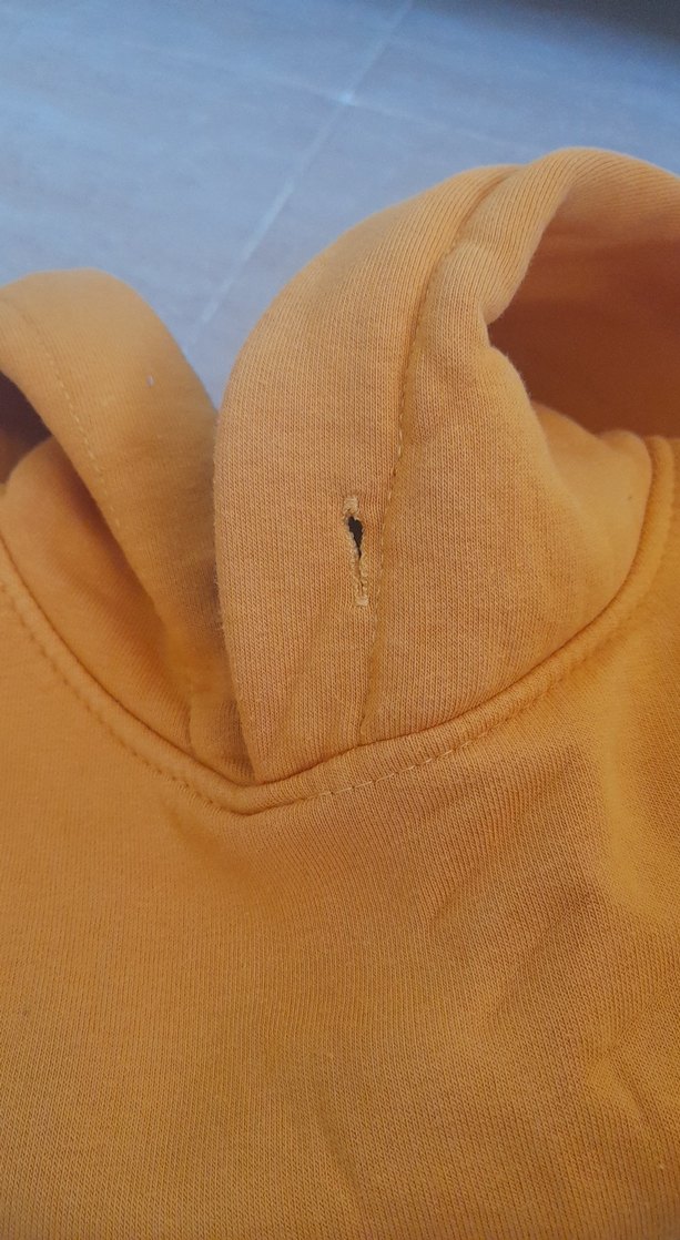 Sarı Kapüşonlu Rahat Kesim Kadın Sweatshirt - Görsel 4