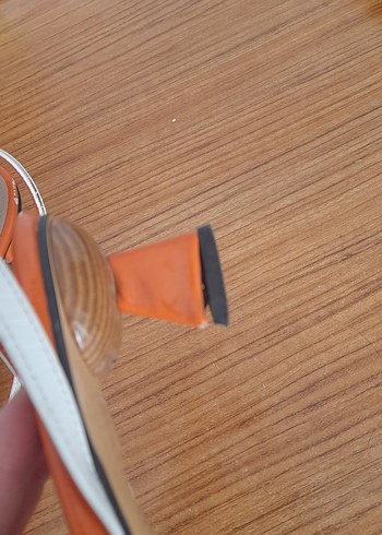 Turuncu Rugan Topuklu Kadın Sandalet - Görsel 2