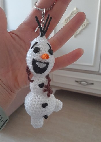 Renkli Beyaz Peluş Oyuncak Anahtarlık - Görsel 2