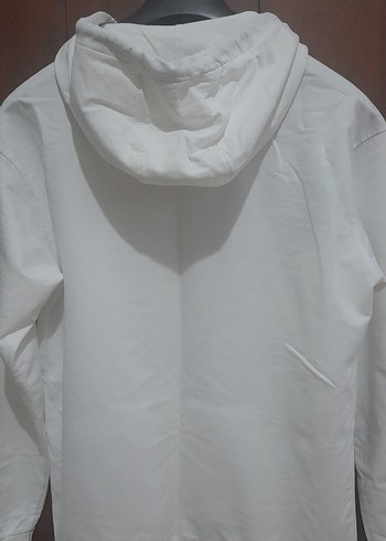 Erkek Beyaz Kapüşonlu Sweatshirt - Görsel 3