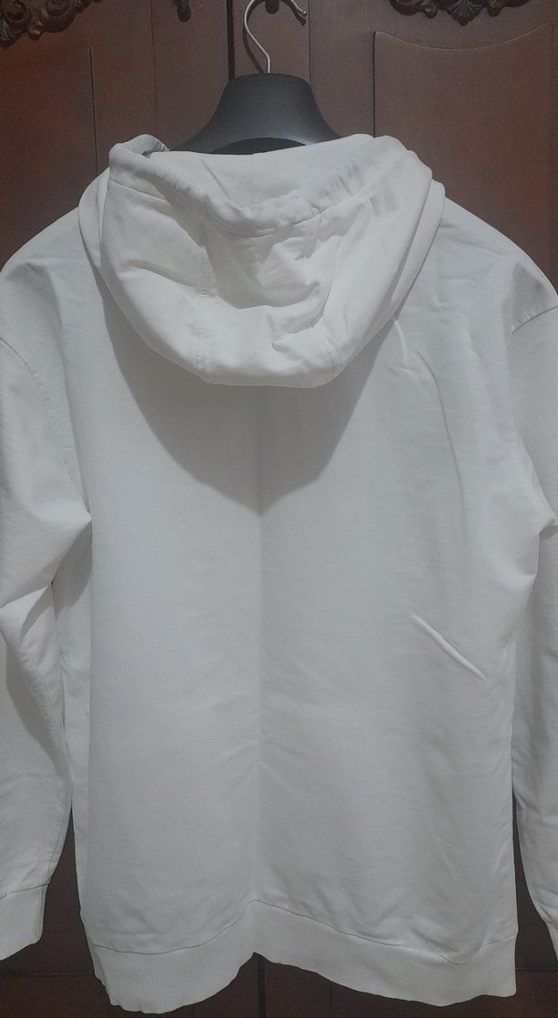 Erkek Beyaz Kapüşonlu Sweatshirt - Görsel 3