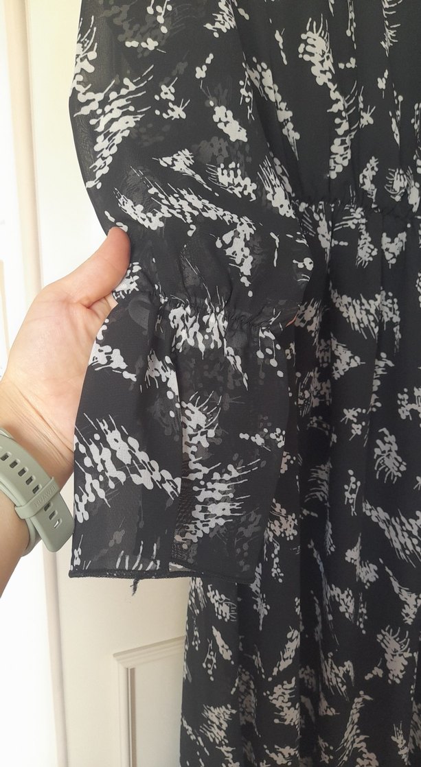 Kadın Siyah Bohem Uzun Elbise - Görsel 3