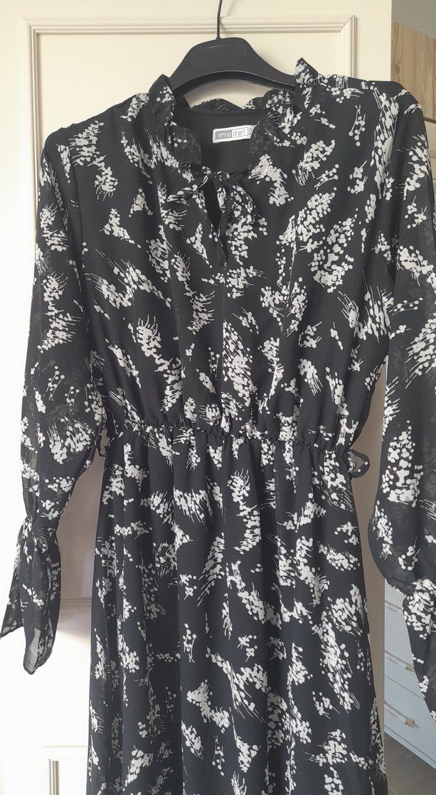 Kadın Siyah Bohem Uzun Elbise - Görsel 2