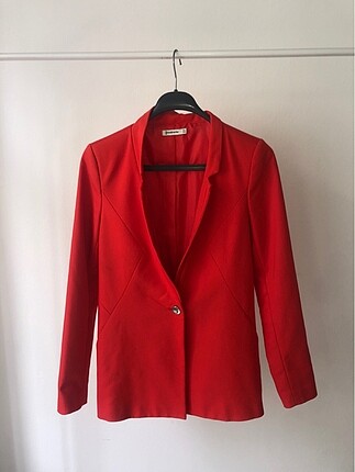 s Beden kırmızı Renk Blazer ceket uzun kalça üstü stradivarius marka kırmızı s beden