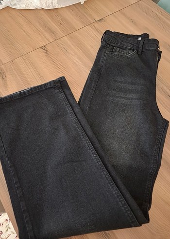 Kadın yüksek bel bol paça jean - Görsel 7