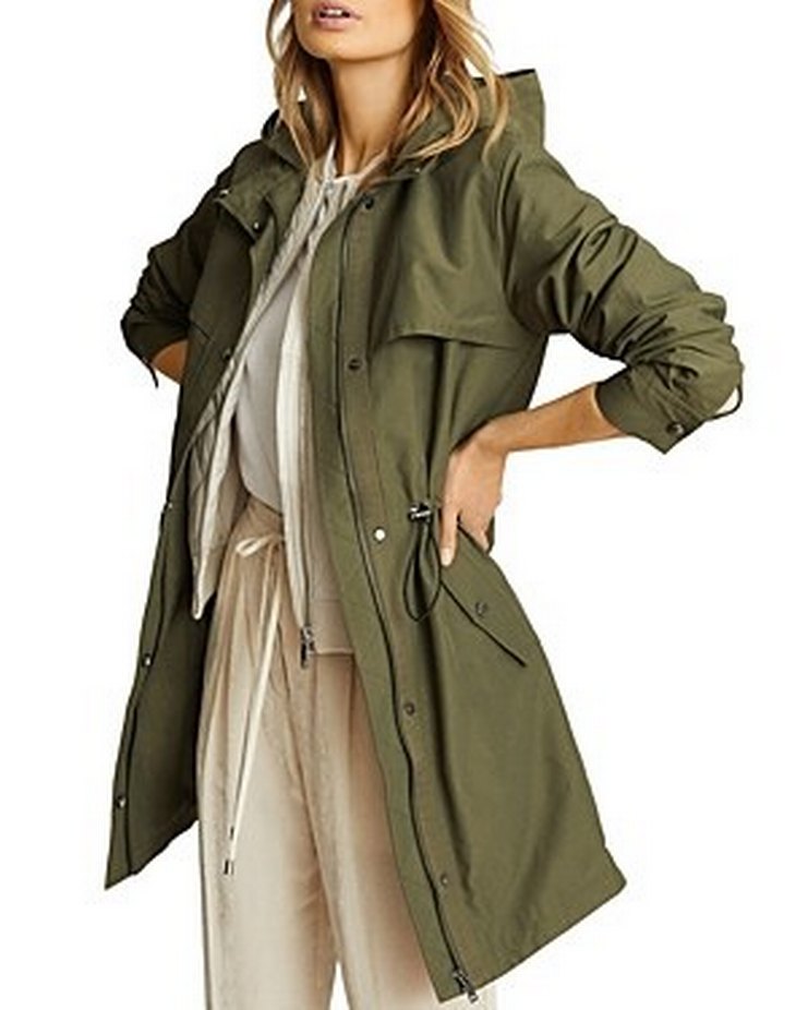 Kadın Haki Uzun Rahat Kesim Trençkot - Görsel 2