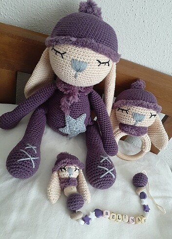 Amigurumi şirin uyku arkadaşı seti  - Görsel 2