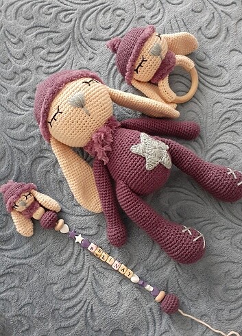 Amigurumi şirin uyku arkadaşı seti  - Görsel 3
