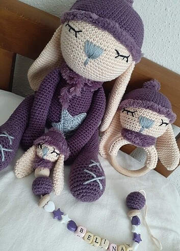 Amigurumi şirin uyku arkadaşı seti  - Görsel 4