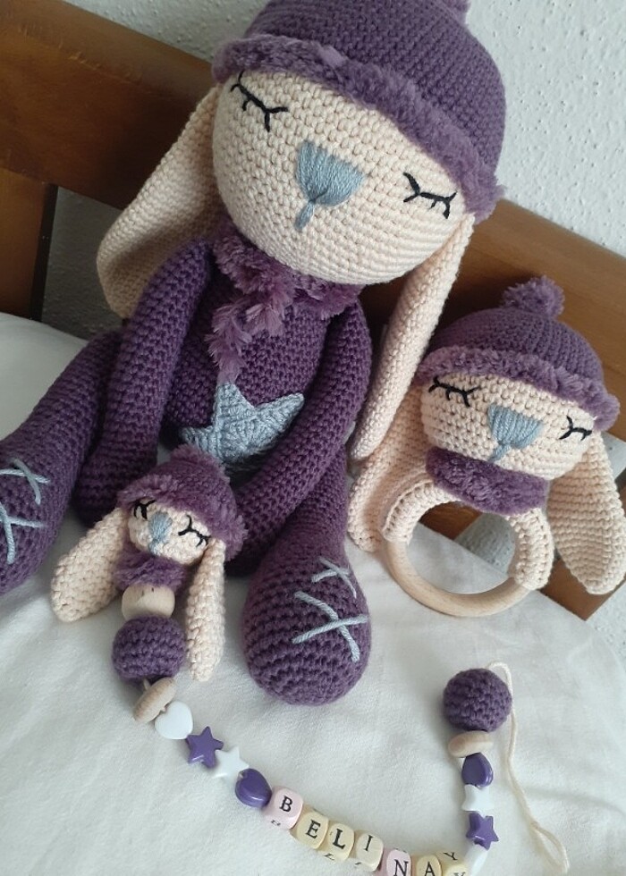 Amigurumi şirin uyku arkadaşı seti  - Görsel 4