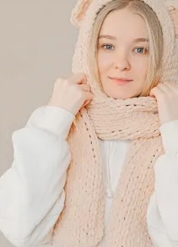 Puffy atkı bere - Görsel 5