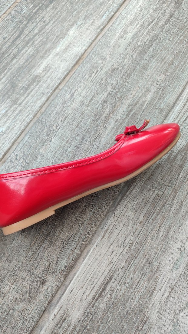 Kız Çocuk Kırmızı Fiyonklu Babet - Görsel 4