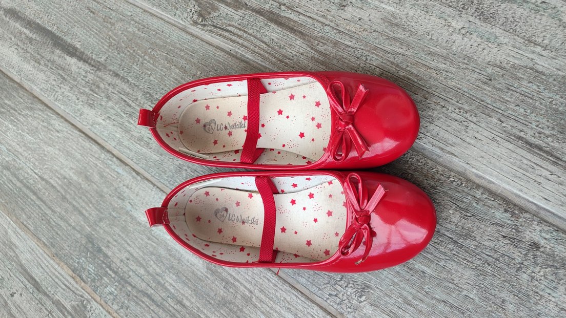 Kız Çocuk Kırmızı Fiyonklu Babet - Görsel 2