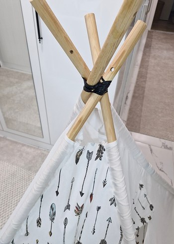 SafeMom Ahşap Kızılderili Çocuk Oyun Çadırı - Görsel 6