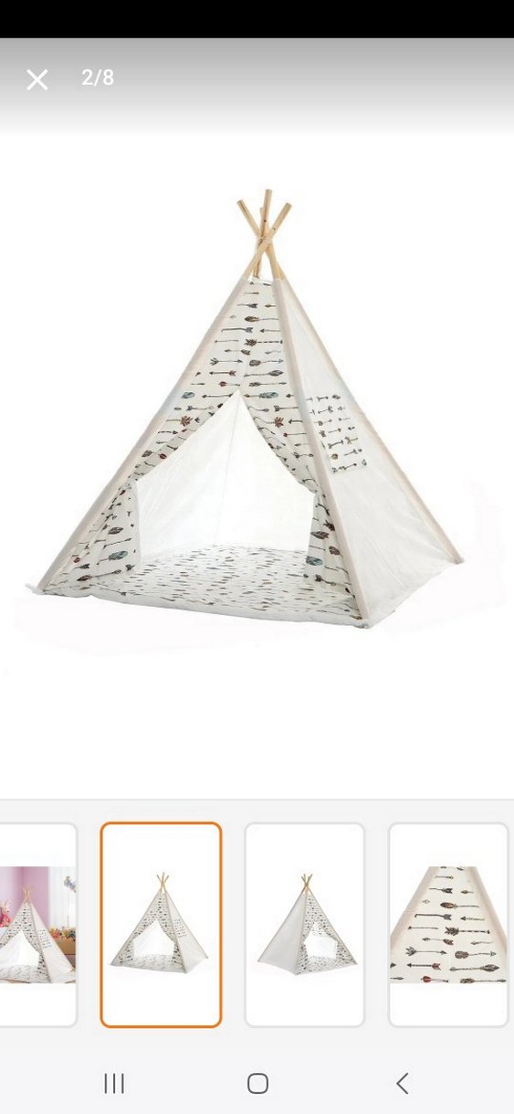 SafeMom Ahşap Kızılderili Çocuk Oyun Çadırı - Görsel 2