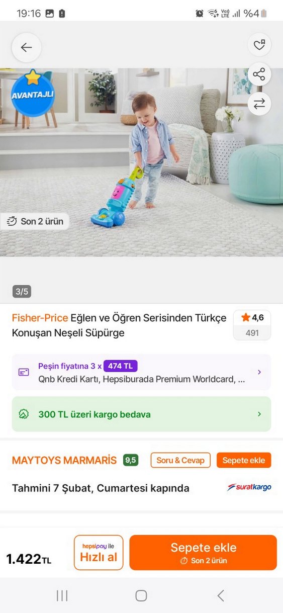 Fisher-Price Türkçe Konuşan Neşeli Süpürge - Görsel 4