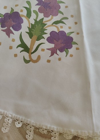 Mor Nakışlı Pastel boyamadan fiskosÖrtüsü