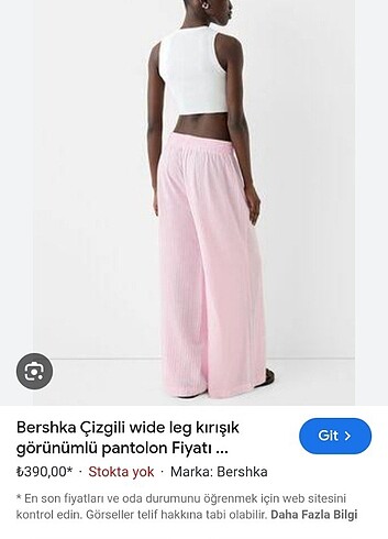 xs Beden pembe Renk Bershka Kumaş Pantolon