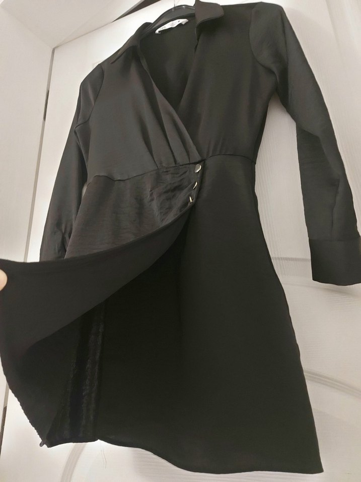 ZARA İPEK MİNİ ELBİSE - Görsel 4