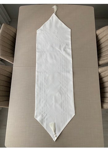 Kırık beyaz runner ve peçete takımı - Görsel 2