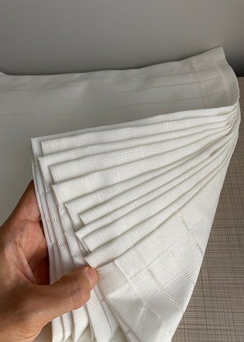 Kırık beyaz runner ve peçete takımı - Görsel 4