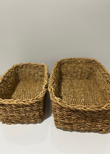3 lü Hasır Saklama Sepeti - Görsel 6