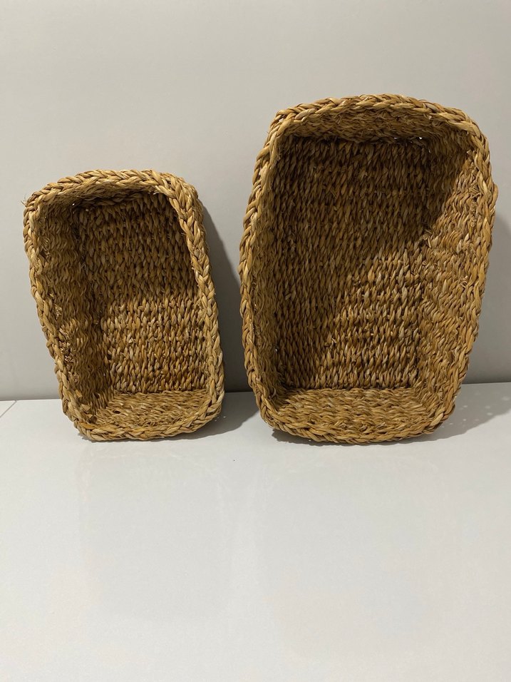 3 lü Hasır Saklama Sepeti - Görsel 3