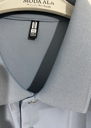 Düğmeli Gri Erkek Polo Tişört - Görsel 5