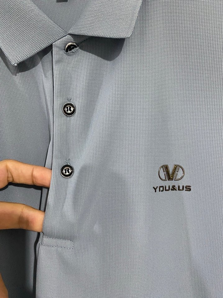 Düğmeli Gri Erkek Polo Tişört - Görsel 2