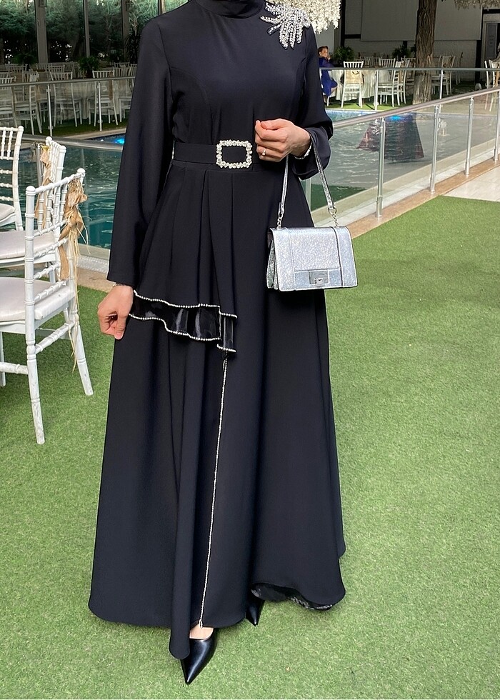 Abiye tesettür elbise - Görsel 2