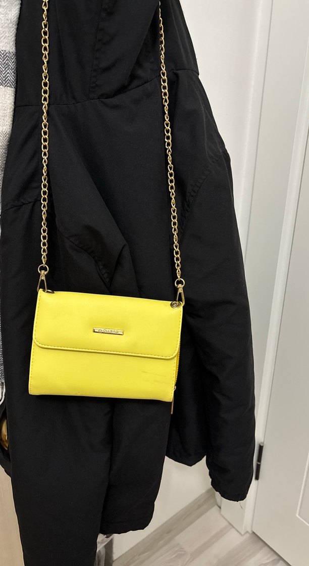 Sarı Deri Kadın Çanta - Görsel 2