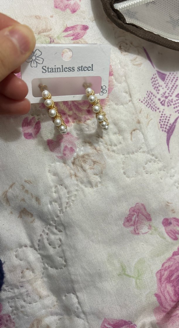 Altın Renk Mini Boncuklu Kadın Küpe - Görsel 2