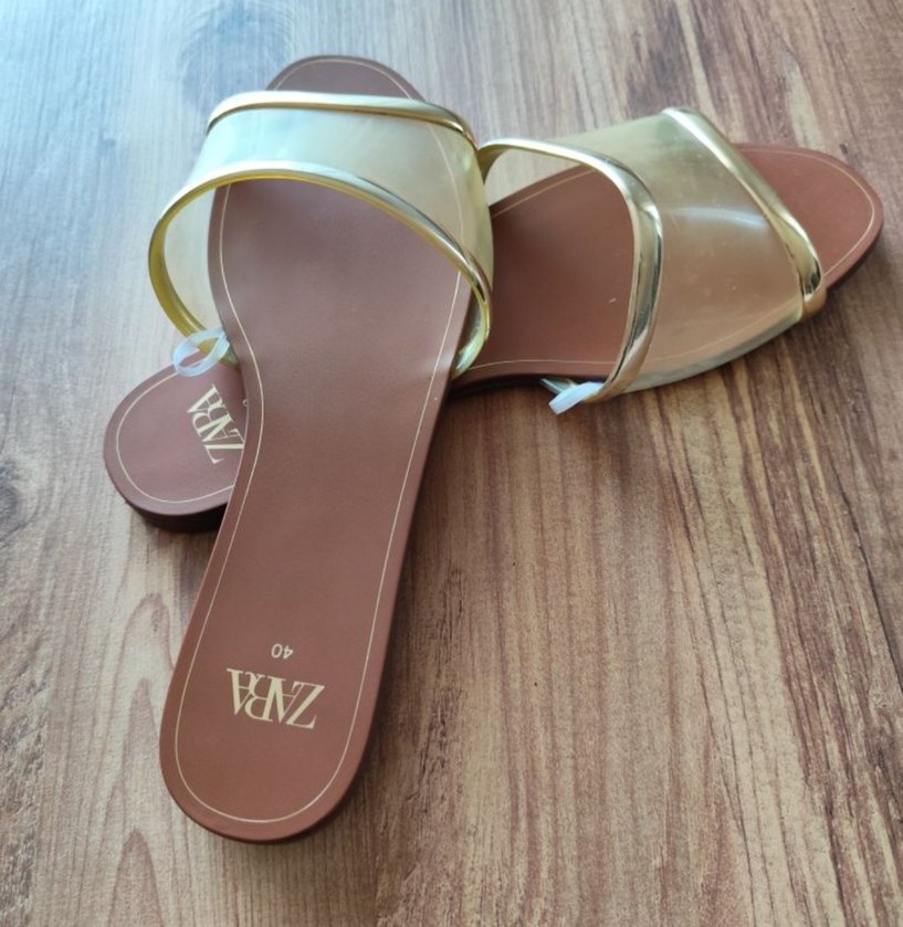 Bej Rugan Dolgu Topuklu Kadın Terlik - Görsel 3