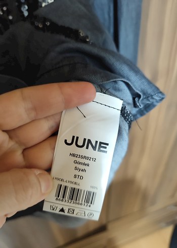 Payetli Gri Denim Bohem Kadın Gömlek - Görsel 5