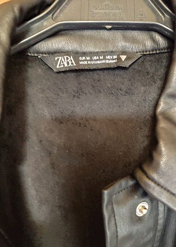 zara kışlık deri ceket - Görsel 4