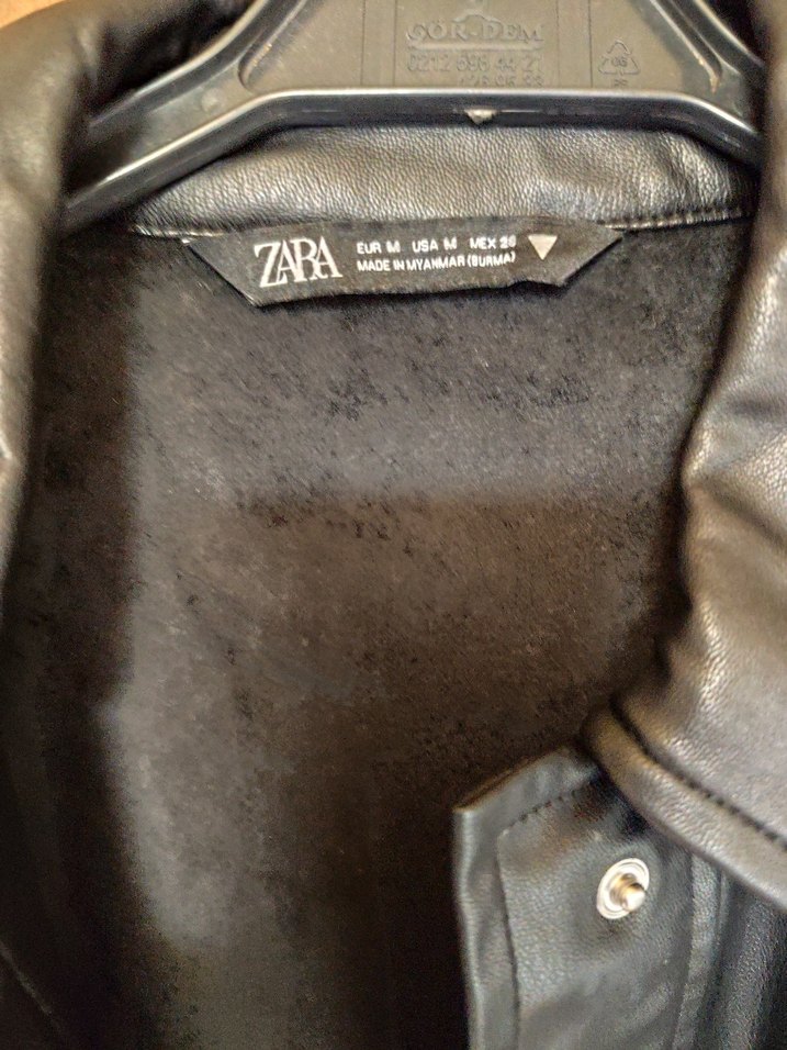 zara kışlık deri ceket - Görsel 4
