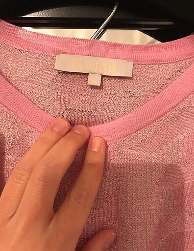 l Beden pembe Renk Knitss alt üst triko takım