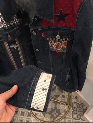 s Beden lacivert Renk Levis kot ceket