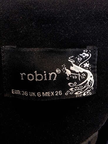 36 Beden siyah Renk Robin Kaban %70 İndirimli.