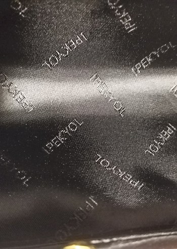 İpekyol- Zincir Detaylı Siyah Saten Kadın Portföy Çanta - Görsel 4